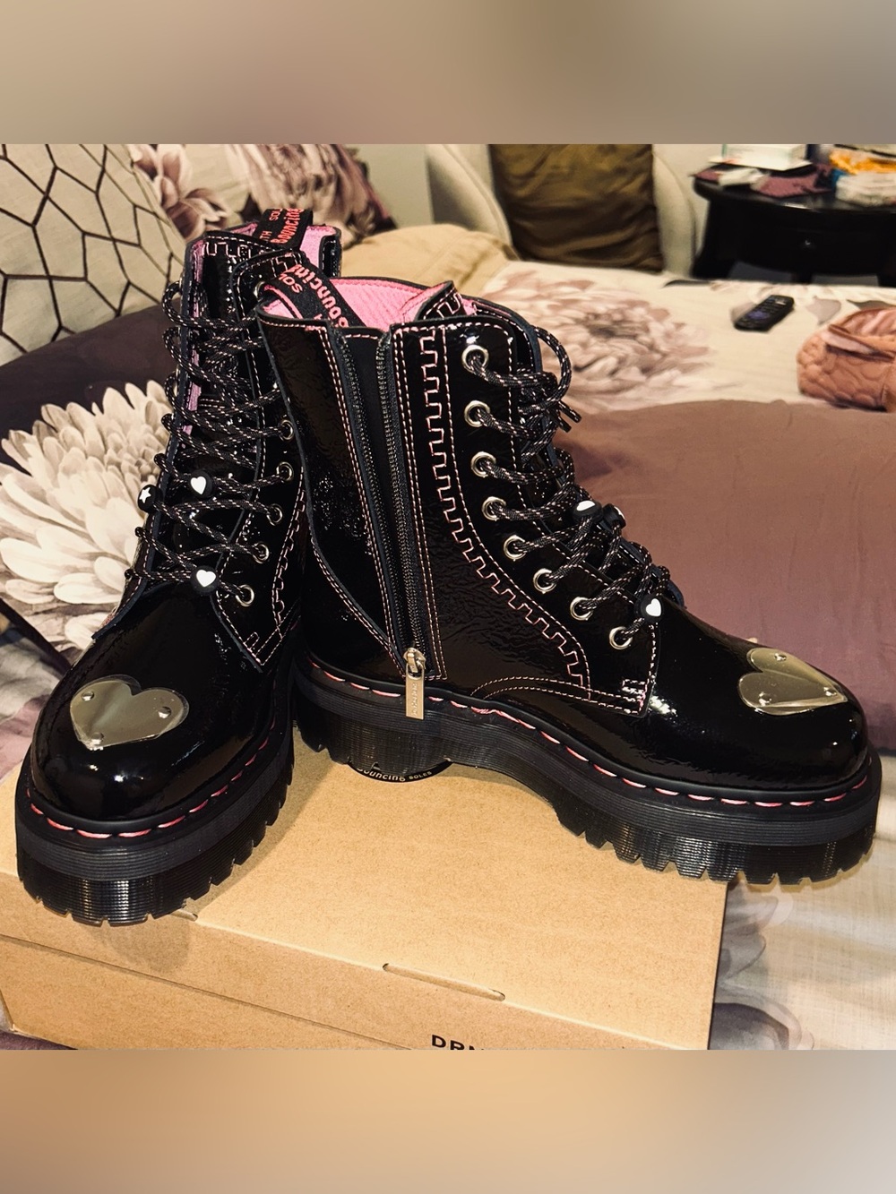 DR. MARTENS JADON BLACK LEATHER BOOTS, LADIES SZ 8, NEW $220. - Picture 10 of 16